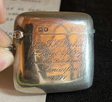 Typed 1978 letter and WWI engraved silver match safe - thumbnail 3 of 5