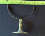 Antique Brass Oil Lamp with Crescent Arm and Accessories - thumbnail 9 of 11