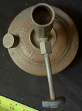 Antique brass lamp burner with ring clamp and base - thumbnail 9 of 9