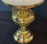 Brass oil lamp with glass shade and two wooden keepsake boxes - thumbnail 8 of 11