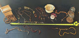 Assorted religious bead jewelry (rosaries and crucifix necklaces) with ceramic items - thumbnail 1 of 13
