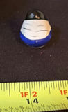 Ceramic teapot, blue-glazed jug, and Kokeshi doll with display plaque - thumbnail 3 of 9