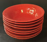Colorful ceramic Pier One dinner plates (red, blue, yellow, and green) - thumbnail 2 of 9