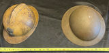 Two vintage helmets: Brodie-style steel helmet with insignia and a pith helmet - thumbnail 10 of 10