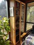 Tall Wood Bookcase Cabinet with Glass Doors - thumbnail 3 of 3