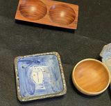 Assorted wooden boxes, ceramics, and carved items - thumbnail 8 of 11