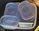 Assorted glass bakeware and plastic food storage containers - thumbnail 2 of 4