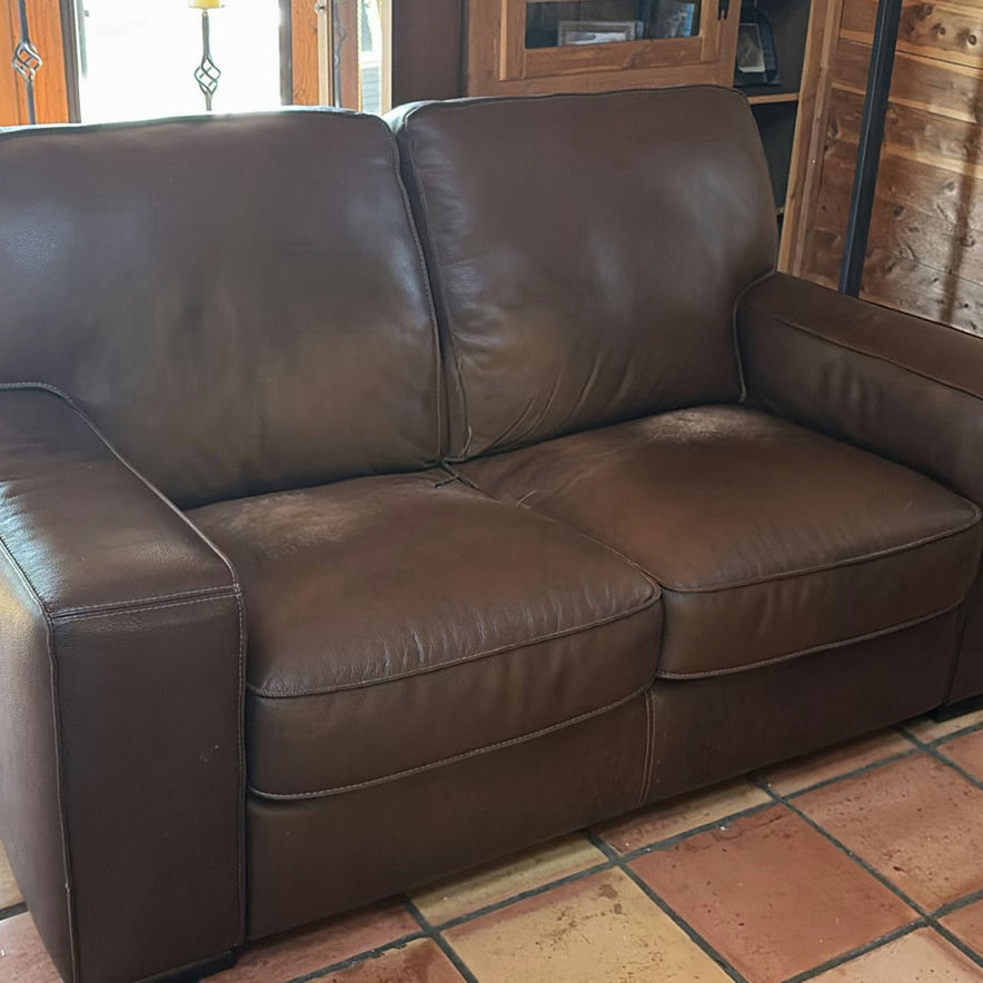 Brown Leather Loveseat - image 11 of 11