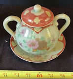 Vintage porcelain tea set with floral and maritime motifs - thumbnail 3 of 8