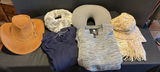 Winter hat, scarves, sweaters, and travel neck pillow - thumbnail 1 of 11