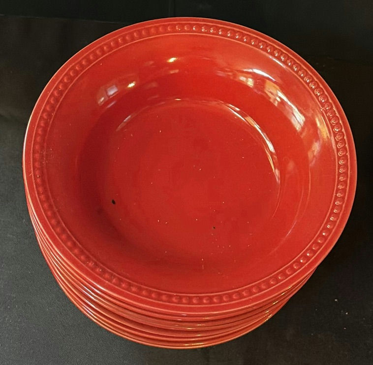 Colorful ceramic Pier One dinner plates (red, blue, yellow, and green) - image 3 of 9