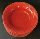 Colorful ceramic Pier One dinner plates (red, blue, yellow, and green) - thumbnail 3 of 9