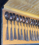Set of engraved silver spoons in presentation box - thumbnail 2 of 6