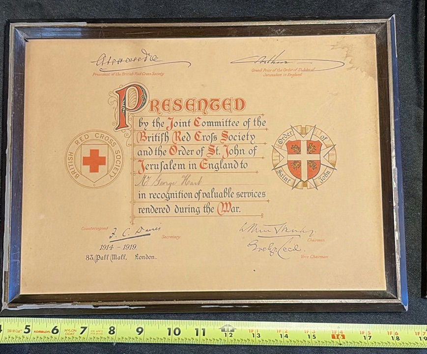 WWI British Red Cross and St. John of Jerusalem Certificates - image 2 of 8