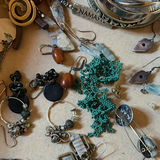 Assorted jewelry collection: bracelets, earrings, beads and trinkets - thumbnail 6 of 17