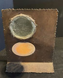 Mixed-media art piece with circular lens and disc, plus storage containers and incense - thumbnail 5 of 5