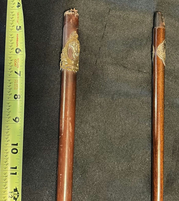 Two wooden swagger sticks with Canadian Corps of Engineers insignia - image 2 of 7