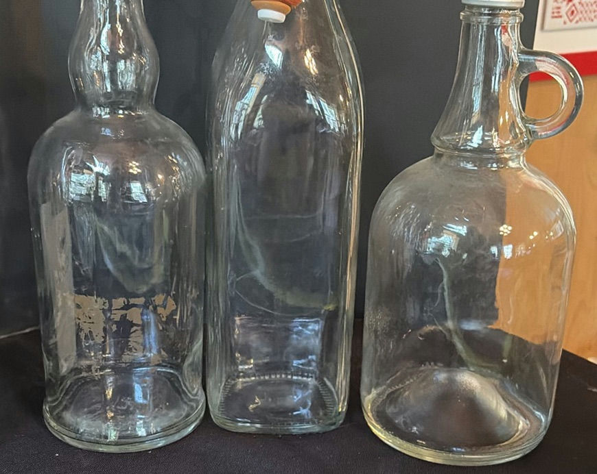 Assorted glass bottles, decanters and crystal dishware - image 9 of 11