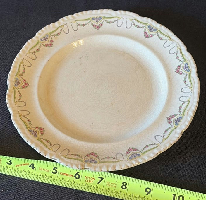 Vintage John Maddock & Sons porcelain pedestal cake stand with matching plates - image 2 of 11