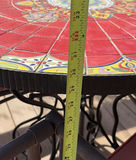 Round Mosaic Patio Table with Four Pink-Cushion Chairs - thumbnail 8 of 8
