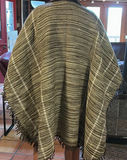 Brown and Cream Plaid hand made Brazilian Baracho Poncho - thumbnail 4 of 6
