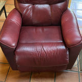 Dark gray fabric recliner and burgundy leather recliner - thumbnail 9 of 15