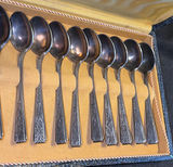 Set of engraved silver spoons in presentation box - thumbnail 3 of 6