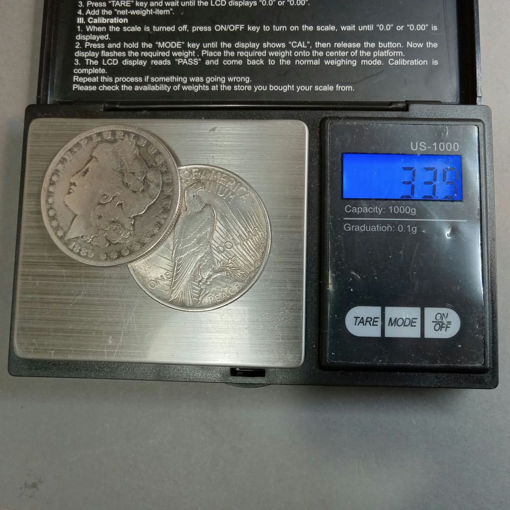 1889-O Morgan & 1922 Peace Silver Dollars (33+dwt) - image 9 of 9