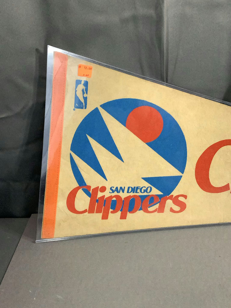 Vintage Basketball Pennants - Clippers / Lakers / Warriors / Supersonics / Trail Blazers - image 1 of 17