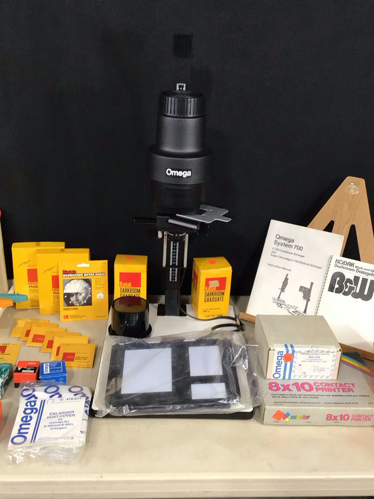 Omega System 700 C-700 Condenser Enlarger with Darkroom Supplies - image 1 of 5