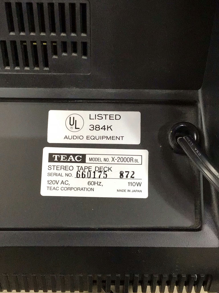 TEAC X-2000R Reel-to-Reel Tape Deck - image 5 of 5