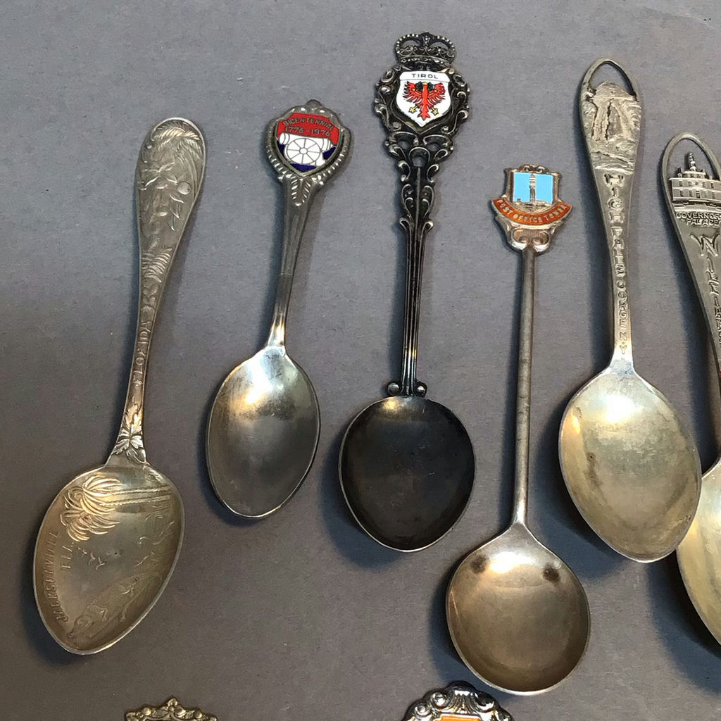 Sterling & Plate Souvenir Spoons (50+dwt) - image 3 of 19