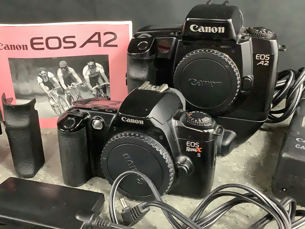 Canon EOS A2 and EOS Rebel XS Film Camera Bodies with Accessories - image 2 of 5