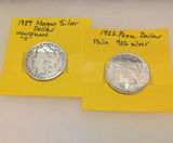 1889-O Morgan & 1922 Peace Silver Dollars (33+dwt) - thumbnail 2 of 9