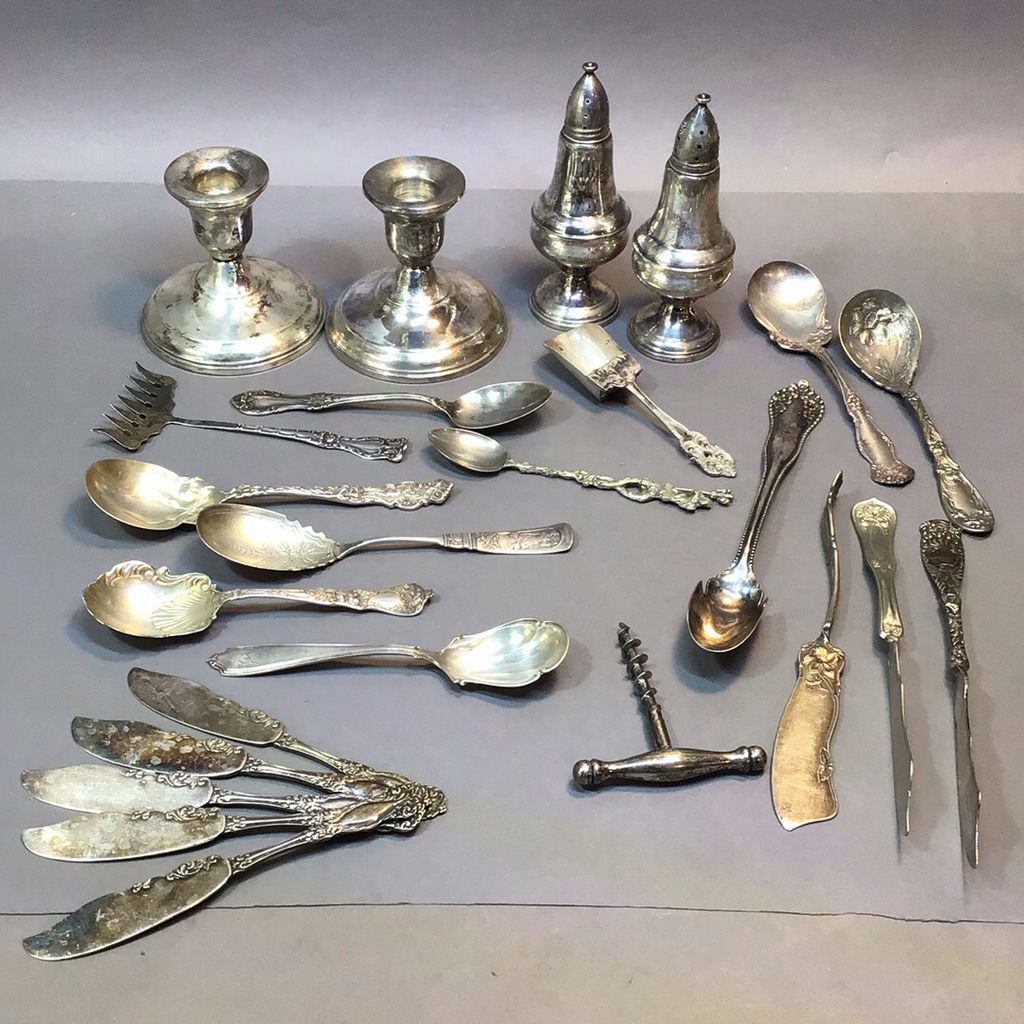 Sterling & Plate Silver Tableware (86+dwt) - image 1 of 22