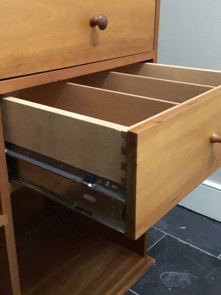 Cherry Wood Audio Unit / Bookcase with Drawers - image 4 of 5