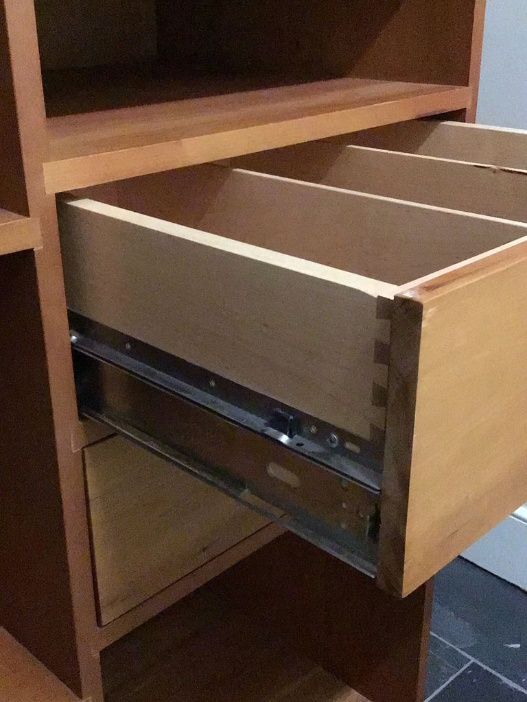 Cherry Wood Audio Unit / Bookcase with Drawers - image 3 of 5