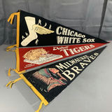 Vintage Baseball Pennants - White Sox / Tigers / Braves - thumbnail 2 of 19