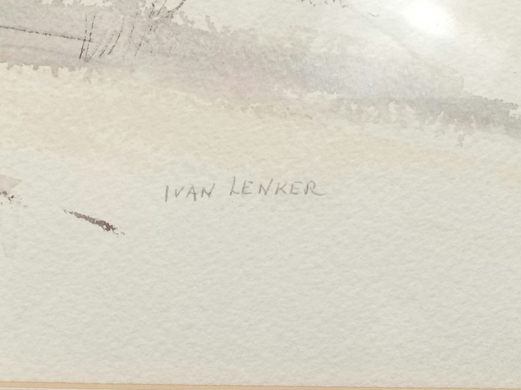 Framed Ivan Lenker Original Watercolor - image 4 of 7