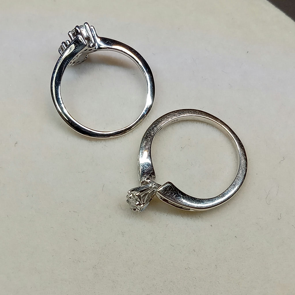 14K / Diamond Marquise Bypass Bridal Set (3+dwt) - image 7 of 15