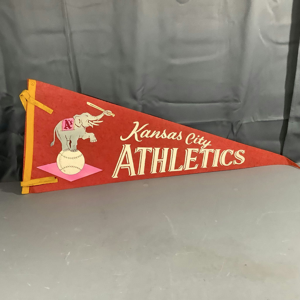 Vintage Baseball Pennants - Athletics / Redlegs / Indians - image 3 of 19
