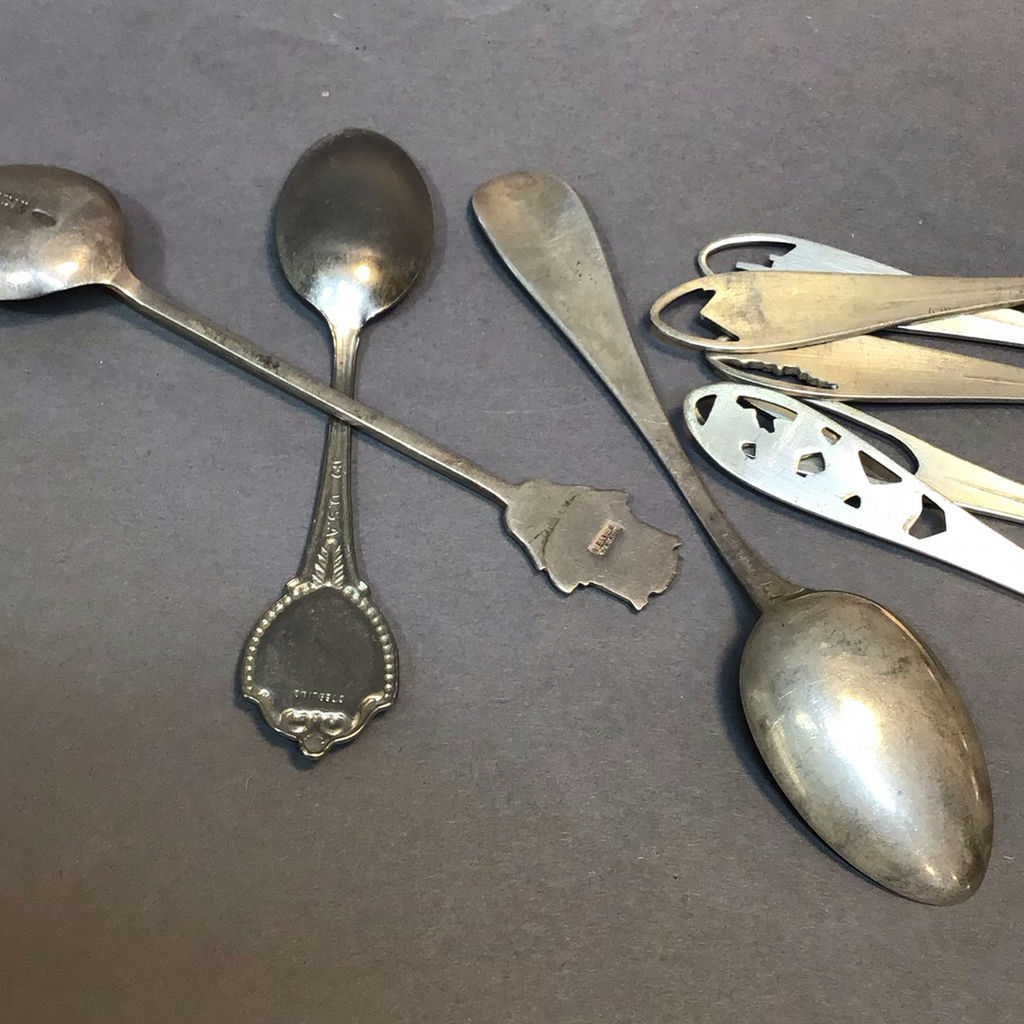 Sterling & Plate Souvenir Spoons (50+dwt) - image 4 of 19