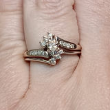 14K / Diamond Marquise Bypass Bridal Set (3+dwt) - thumbnail 10 of 15