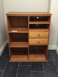 Cherry Wood Audio Unit / Bookcase with Drawers - thumbnail 1 of 5