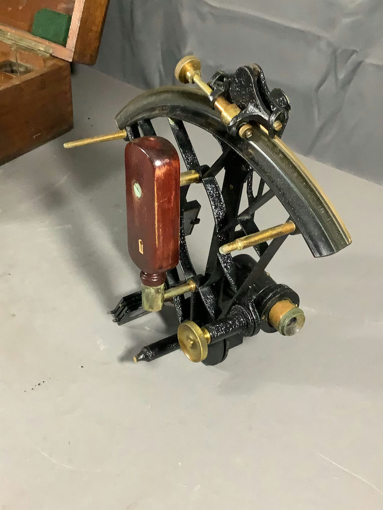 Antique Hezzanith Sextant w/Wood Box - image 9 of 24