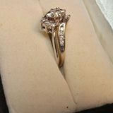 14K / Diamond Marquise Bypass Bridal Set (3+dwt) - thumbnail 4 of 15