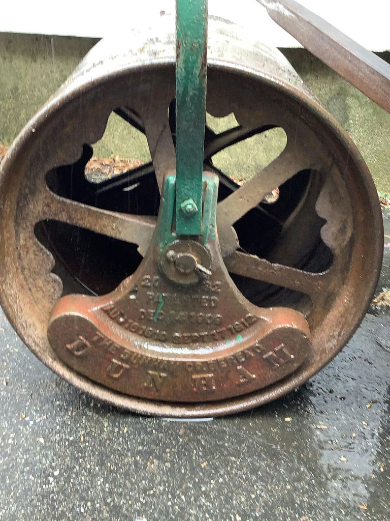 Antique Durham Lawn Roller & Trupper Wheel Barrow - image 2 of 6