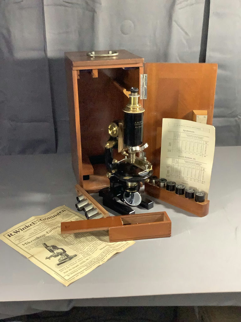 Antique Gottingen Microscope w/Box - image 1 of 24