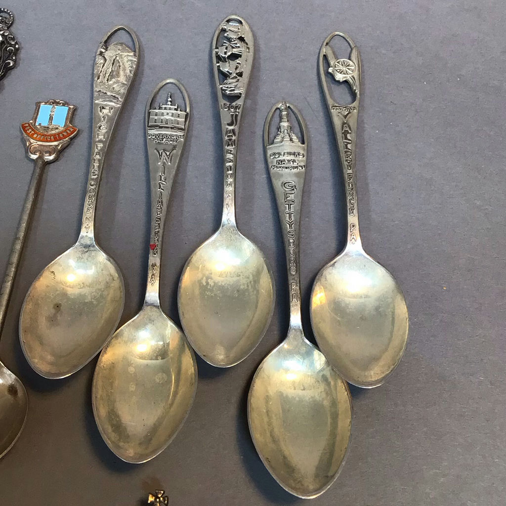 Sterling & Plate Souvenir Spoons (50+dwt) - image 2 of 19