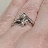 14K / Diamond Marquise Bypass Bridal Set (3+dwt) - thumbnail 14 of 15